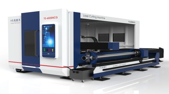 quality  Integrated Fiber Laser Cutting Machine With Large-scale Exchange Table And Surrounding Tube Plate factory