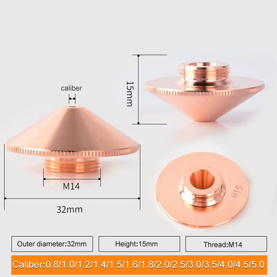 Quality  D32 H15 Laser Cutting Nozzle 2.0mm for Precision Cutting and Long Service Life factory
